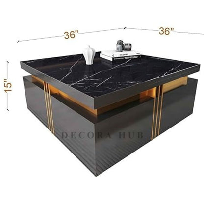 Luxurious White Square Shape Centre Table