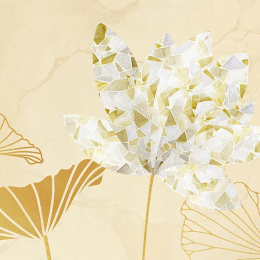 Botanical Elegance Abstract Wallpaper