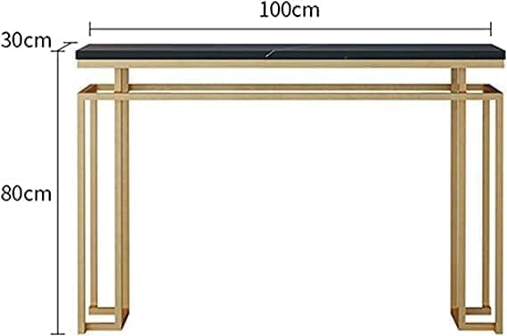 Luxurious Black Marble On Top Console Table