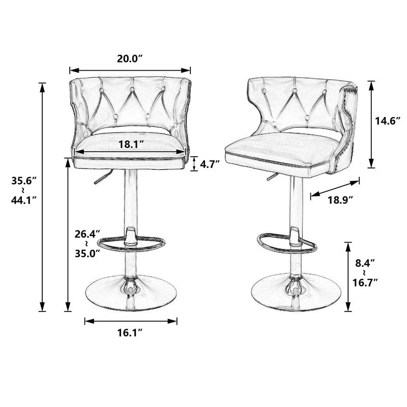 Luxury Velvet White Bar Stool – White Velvet Bar Stool by DecoraHub