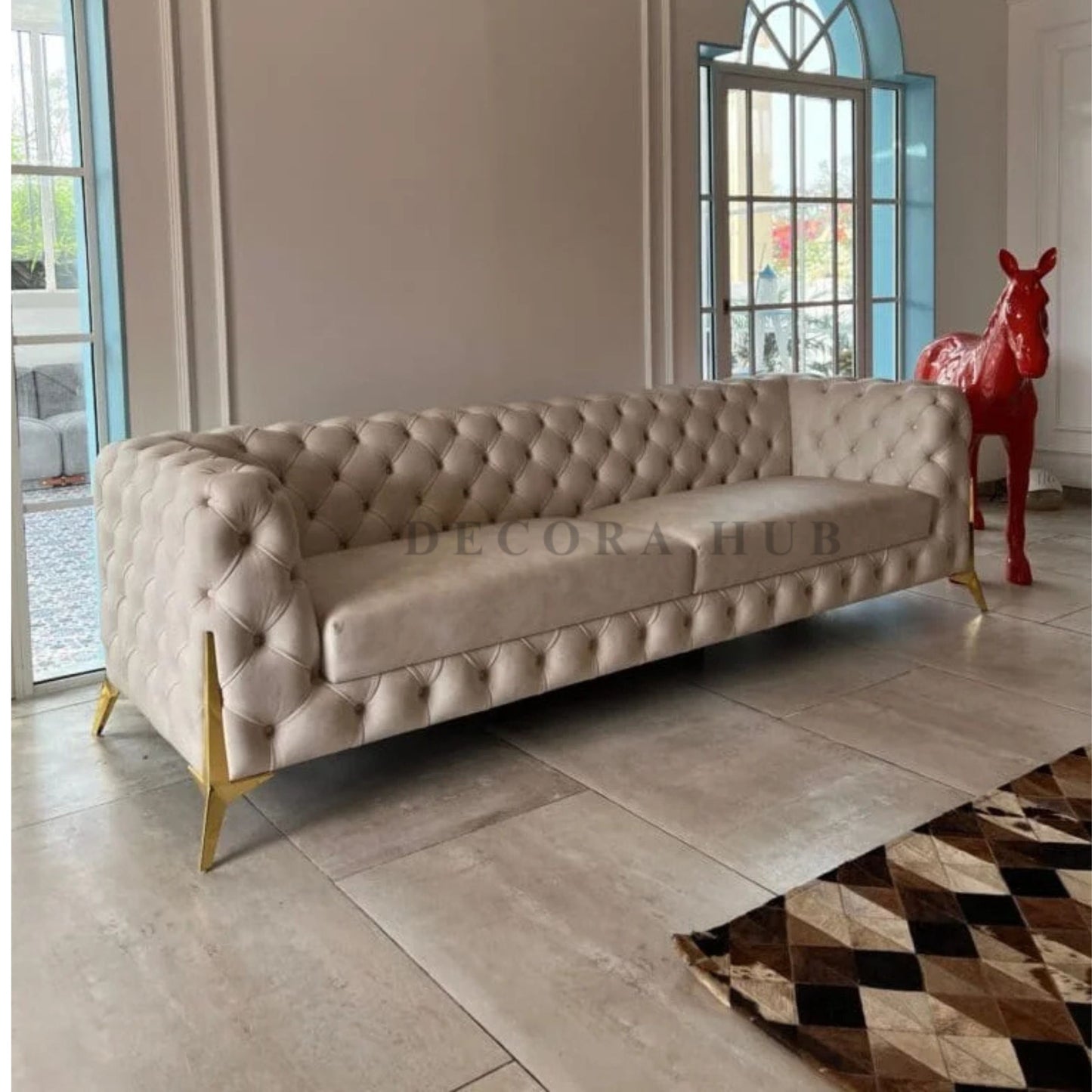 3 Seater Sofa In Beige