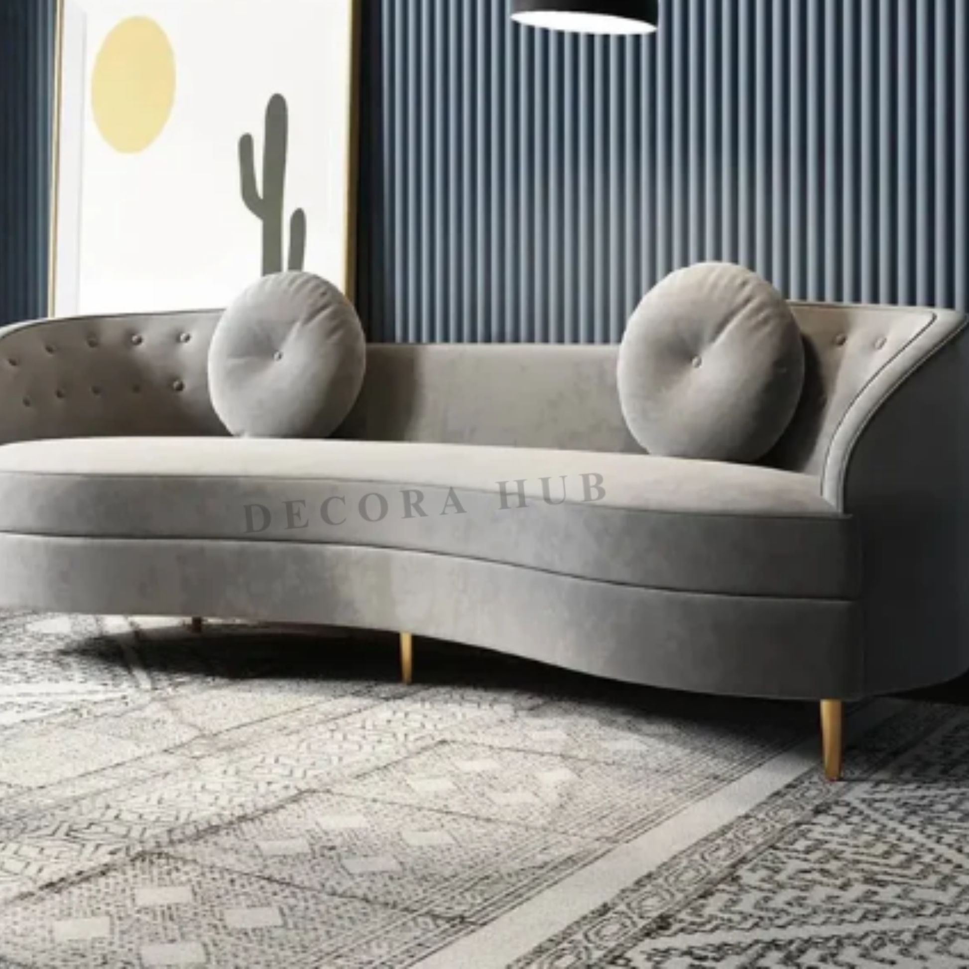 3 Seater Sofa In Curved Shape