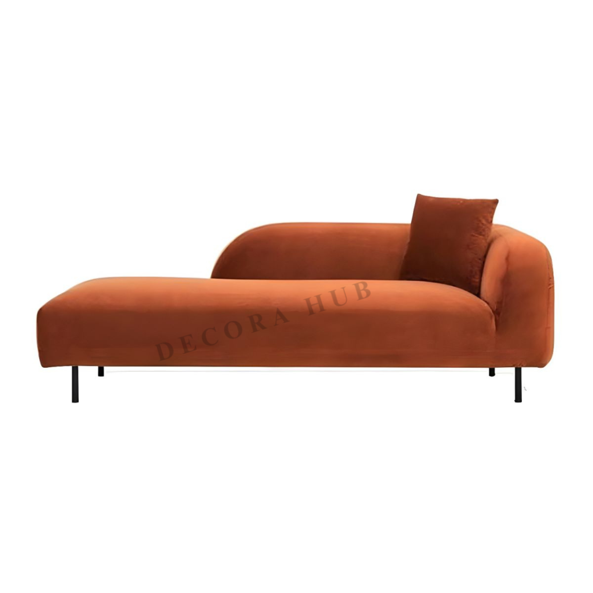 3 Seater Sofa With Orange Upholstry