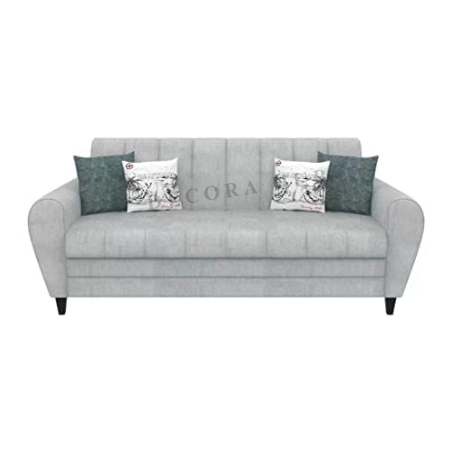 3 Seater Sofa With Wooden Legs in Baige