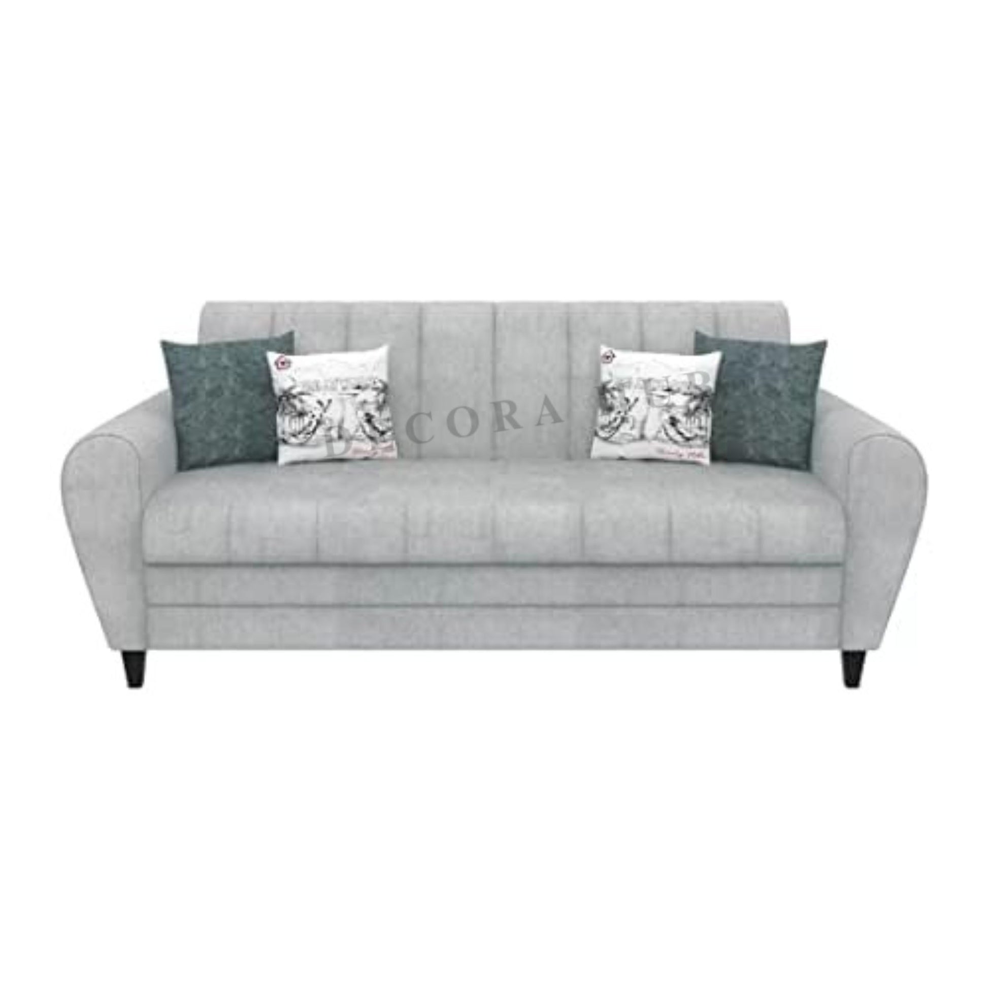 3 Seater Sofa With Wooden Legs in Baige