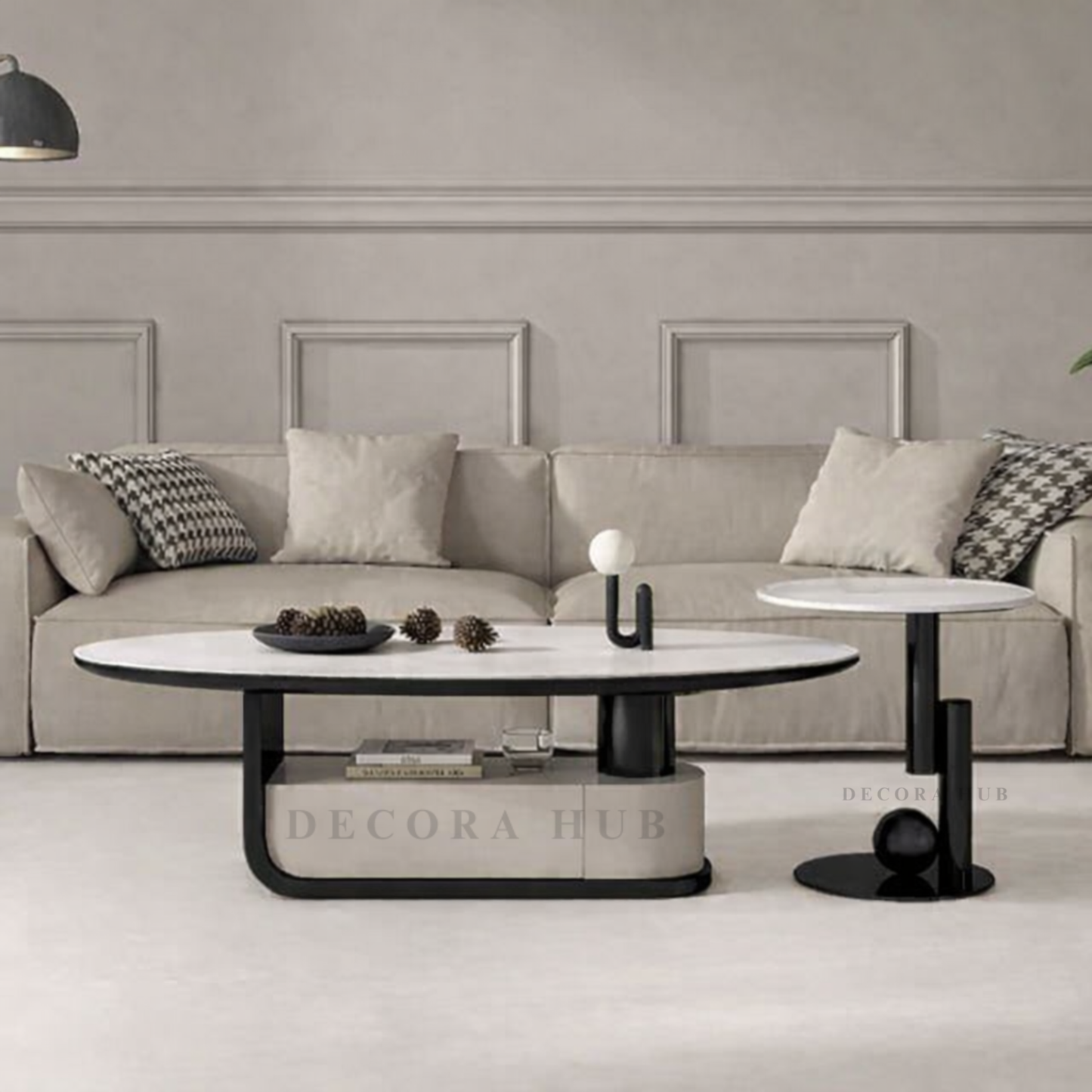 Tosy Modern Center Table With Black Base