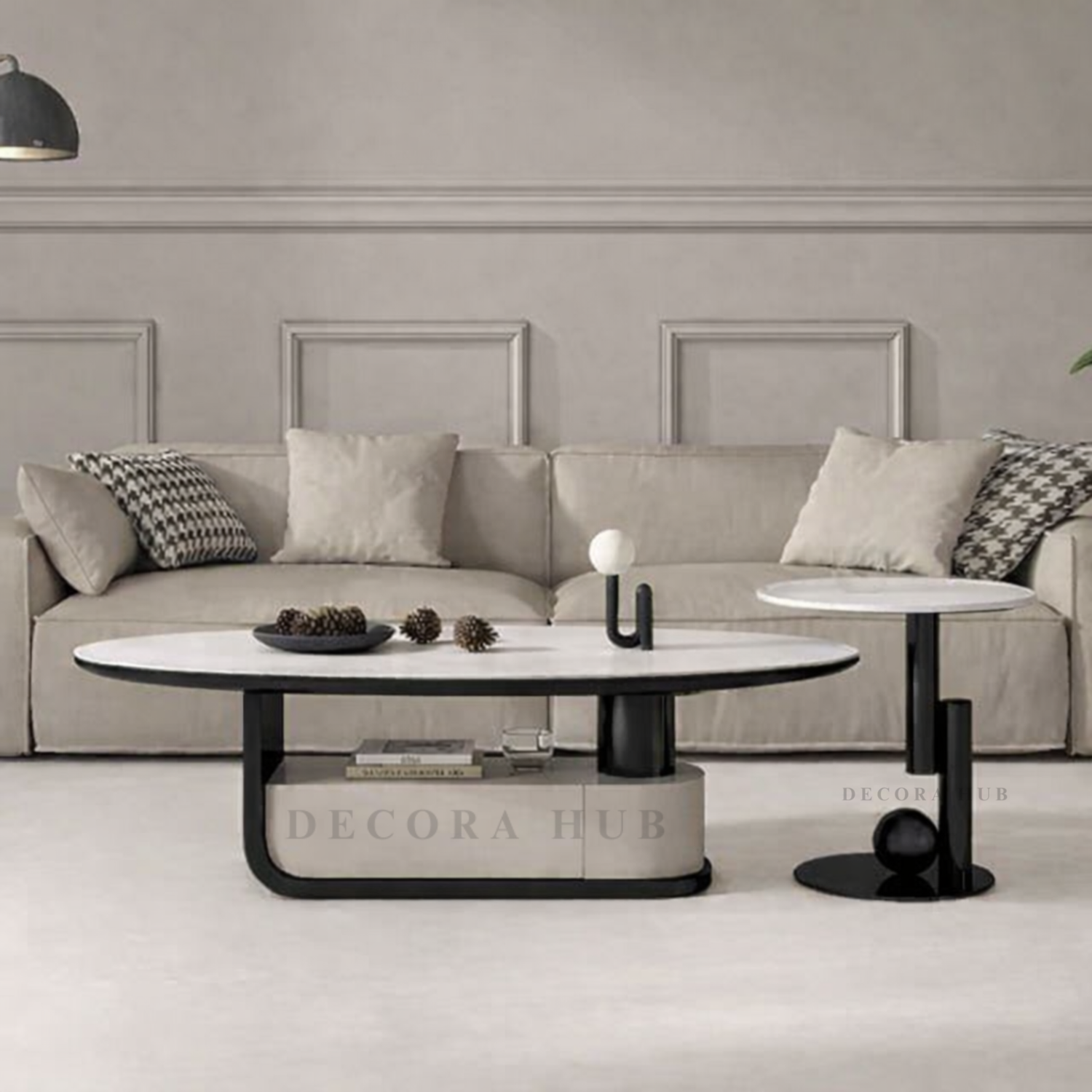 Tosy Modern Center Table With Black Base