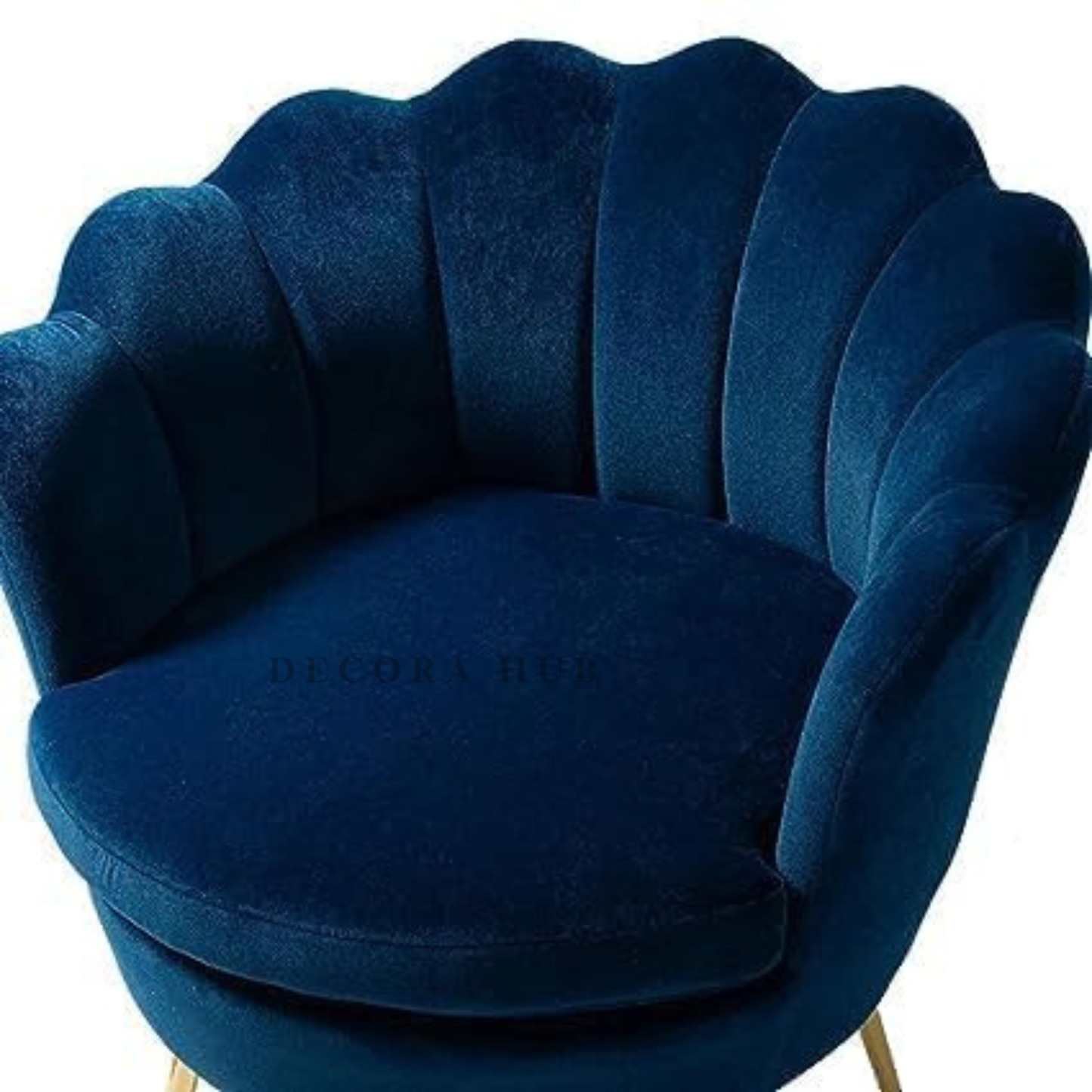 Royal Navy Shell Motif Accent Chair