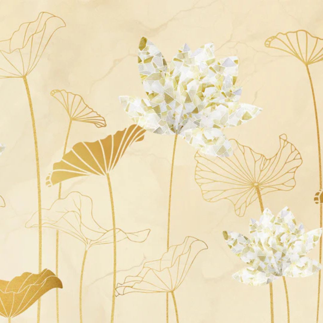 Botanical Elegance Abstract Wallpaper