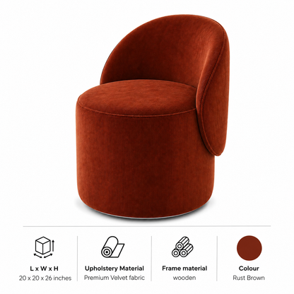 Terra Velvet Ottoman