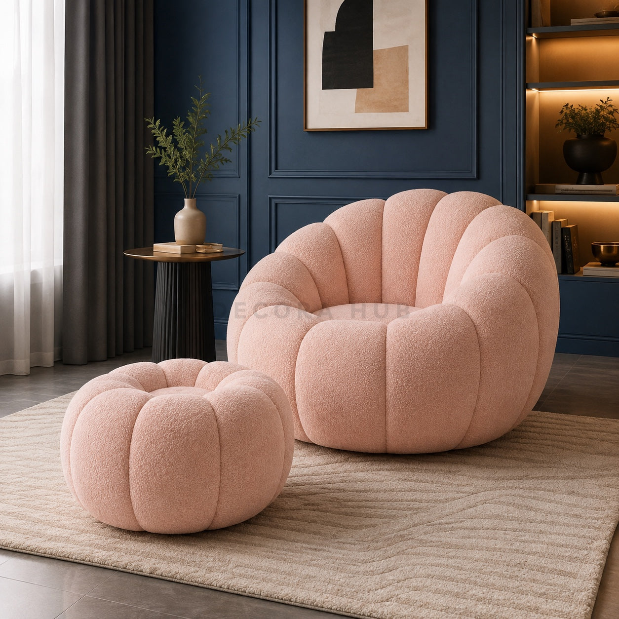 Arcadian Pink Single Seater Sofa