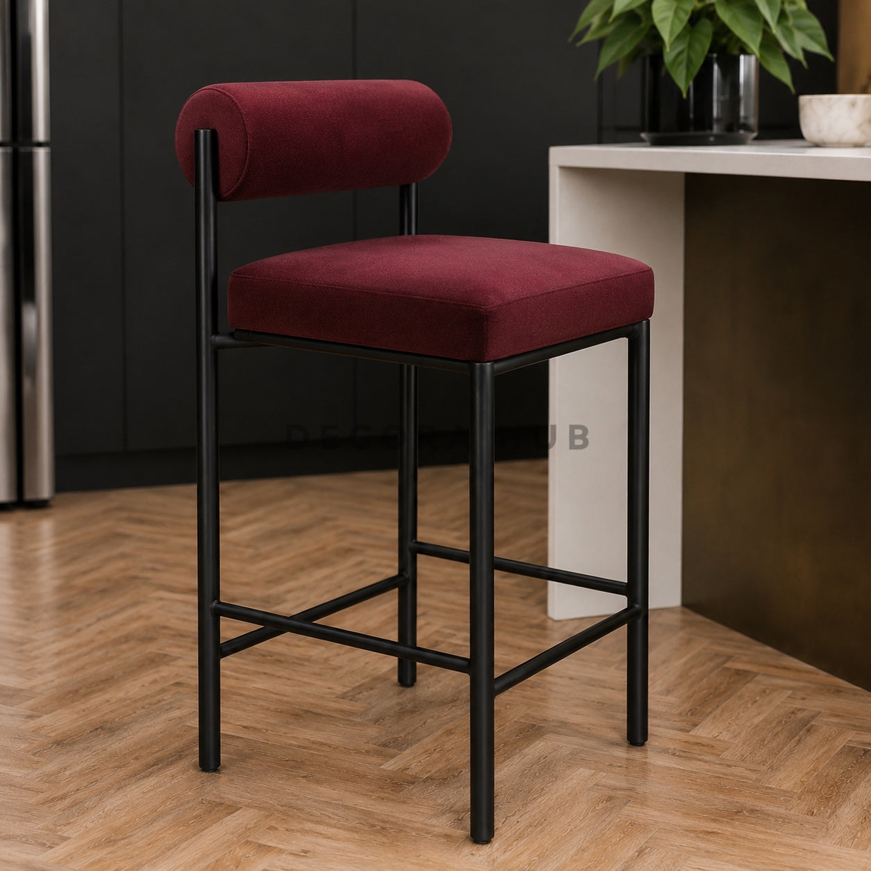 Moderna Maroon Bar Stool