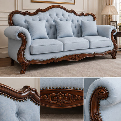 Grand Classic Teak 3 Seater Sofa