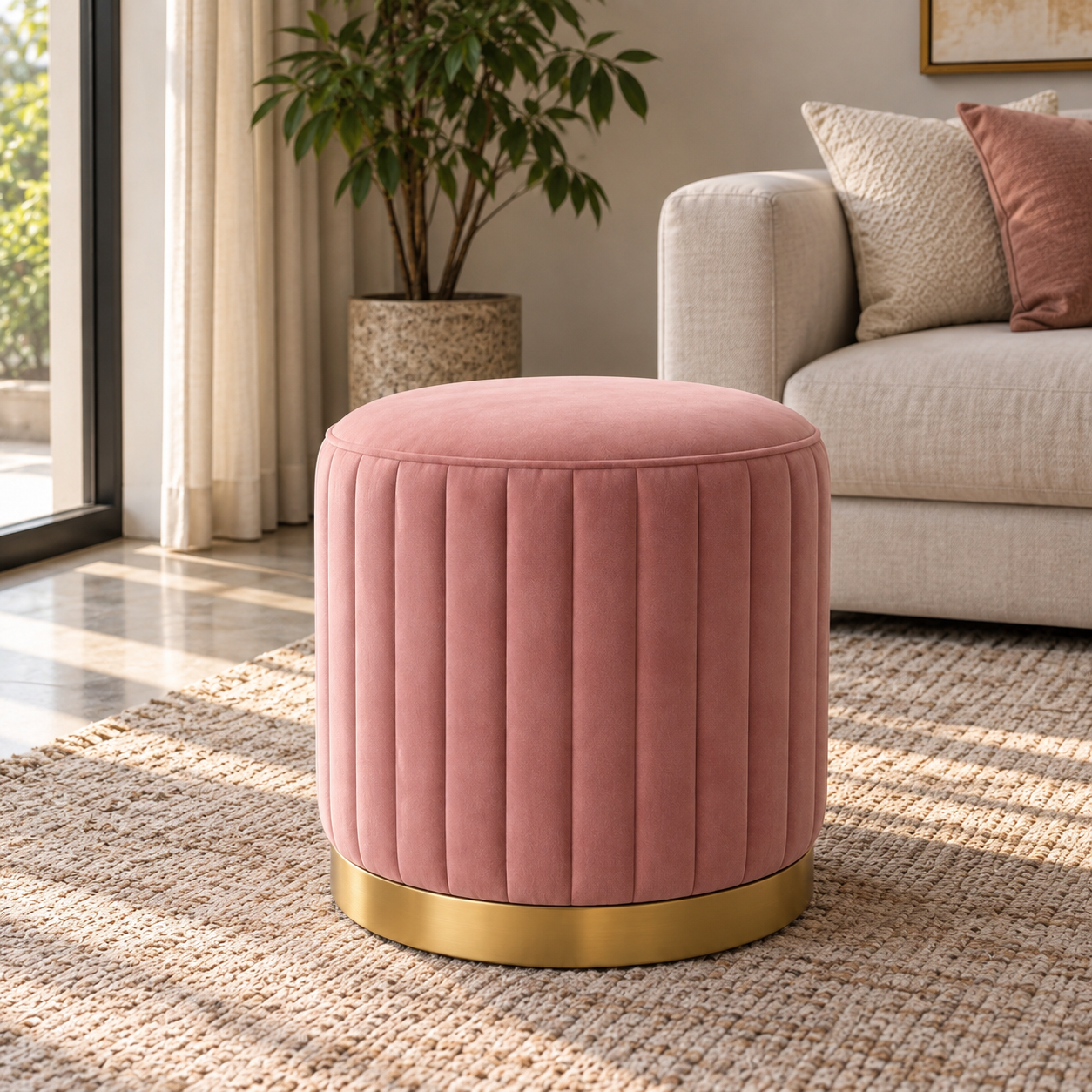 Pink Royale Ottoman