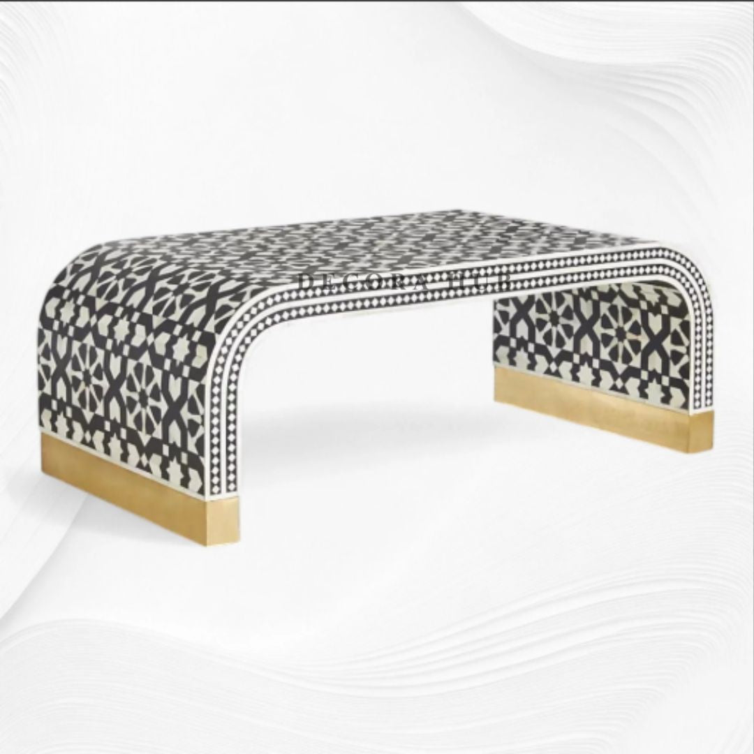 Moroccan Black Inlay & Golden Base