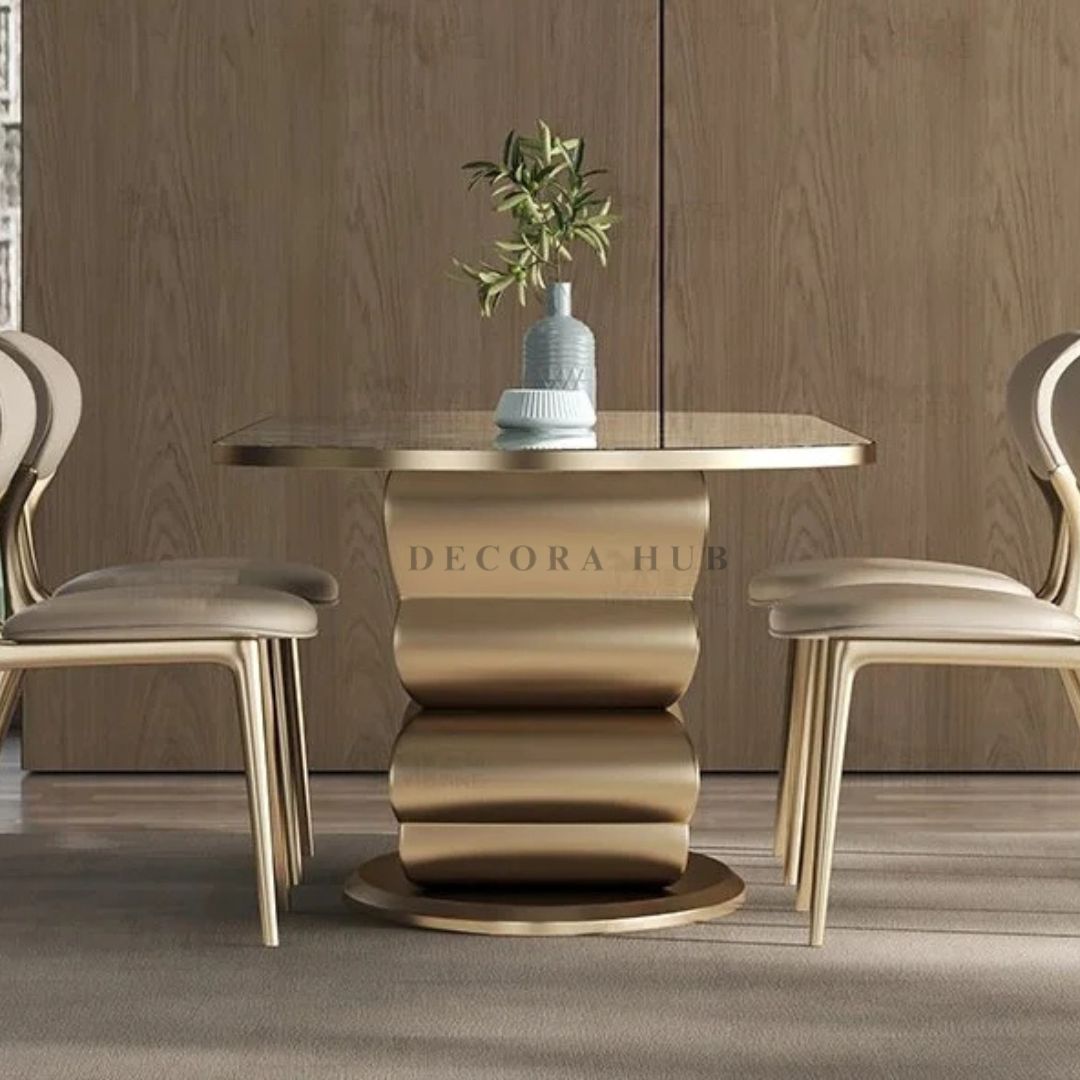 4 Seater Dinig Table With Butterfly Shape Base