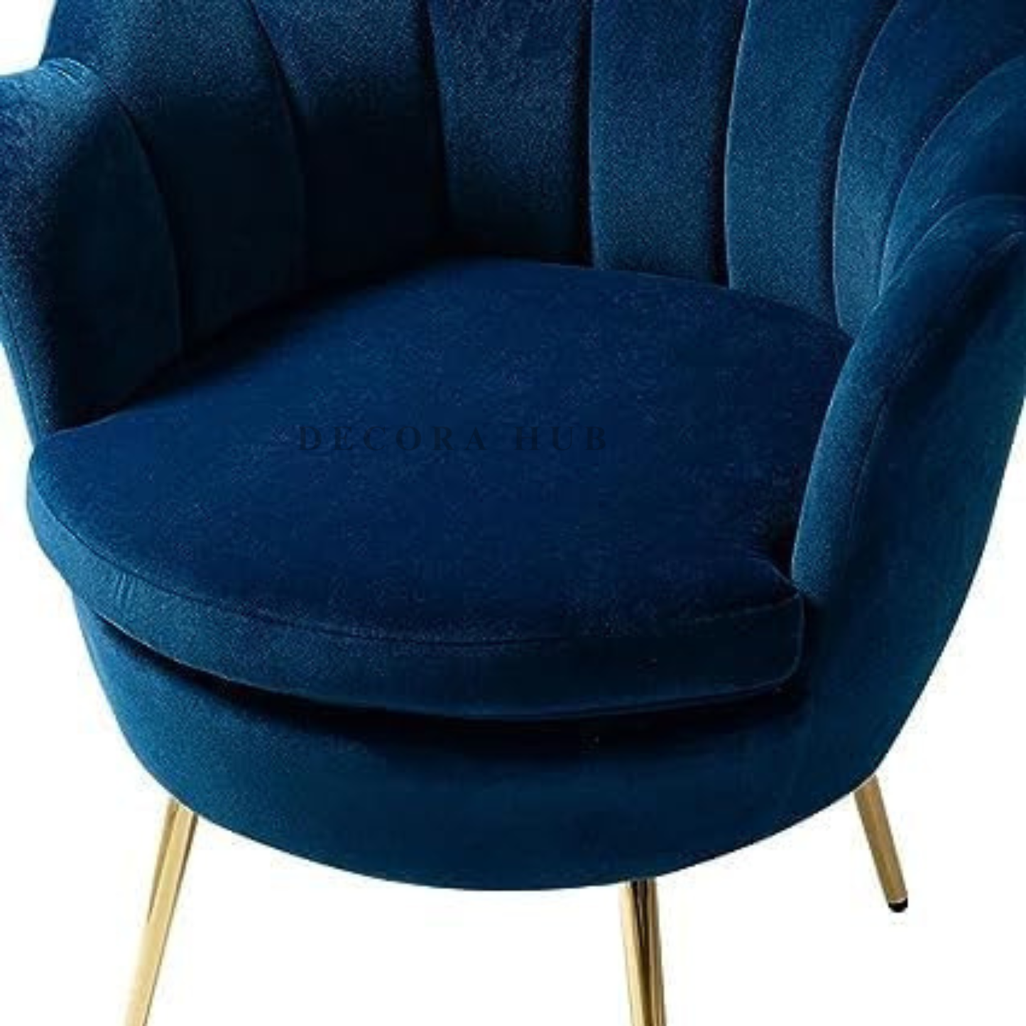Royal Navy Shell Motif Accent Chair