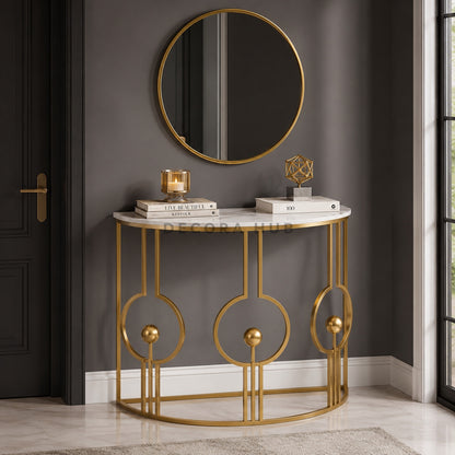 Alura Entryway Golden Base Console Table