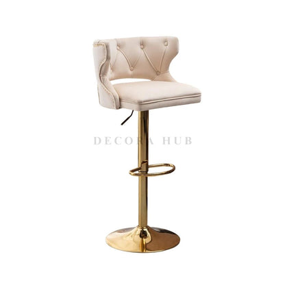 Luxury Pink Velvet Bar Stool – Pink Velvet Bar Stool by DecoraHub