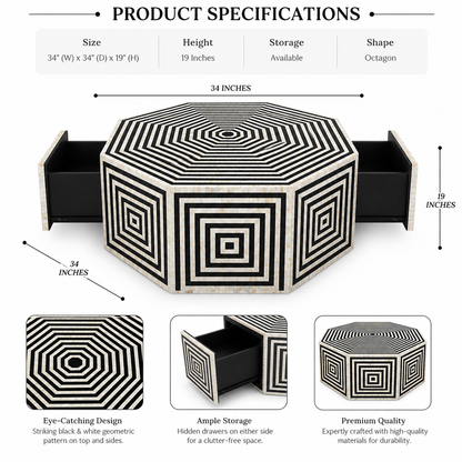 Mother of Pearl Designer Centre Table