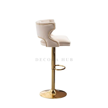 Luxury Pink Velvet Bar Stool – Pink Velvet Bar Stool by DecoraHub