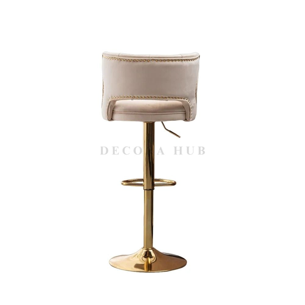Luxury Pink Velvet Bar Stool
