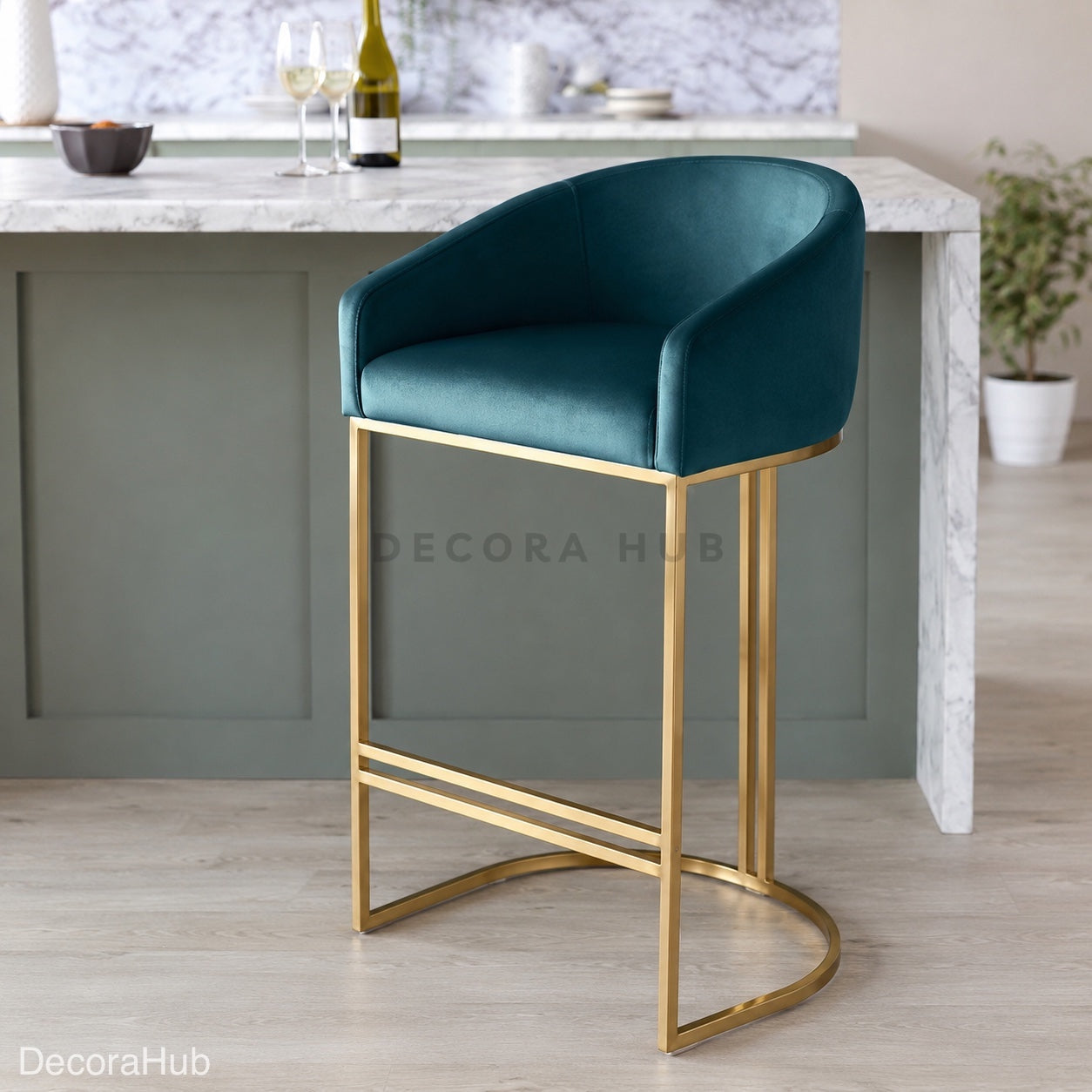 Vero Green Counter Stool