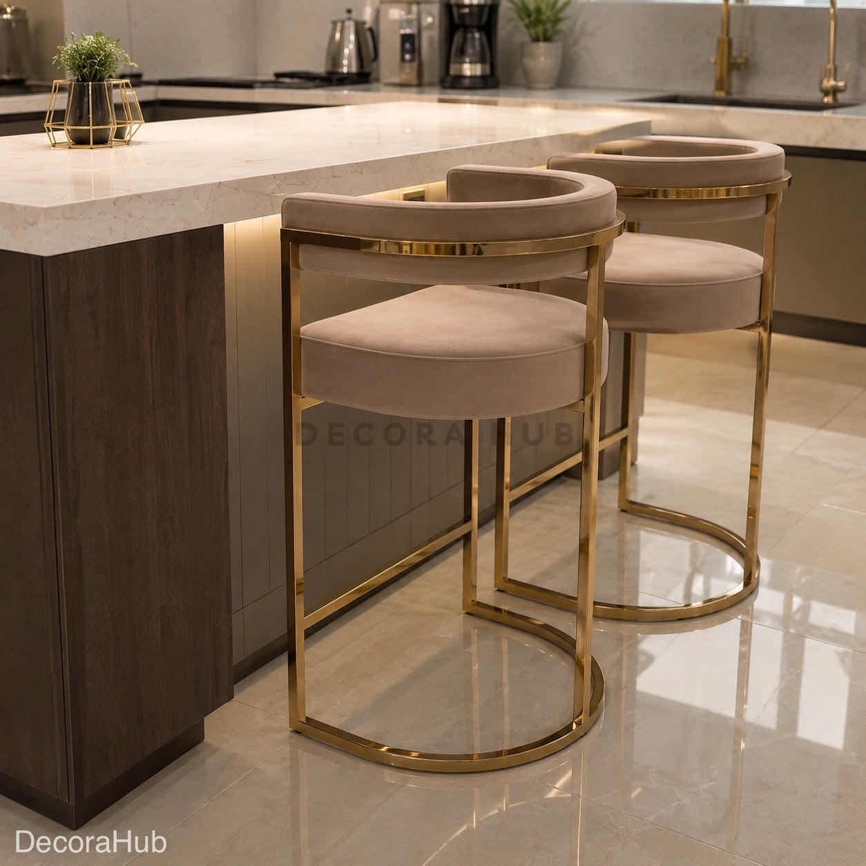 Noir Latte Arc Bar Stool