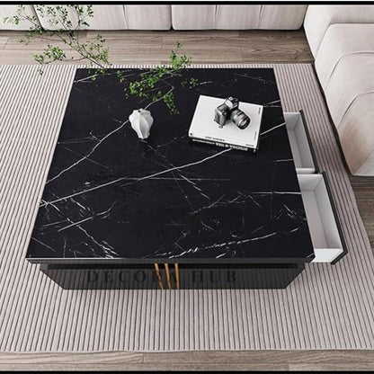Luxurious Black Square Shape Centre Table