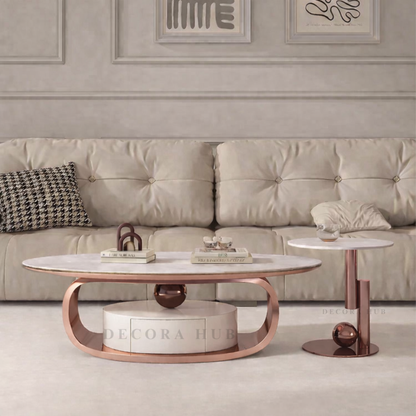 Majestic Rose Gold Table Living Room