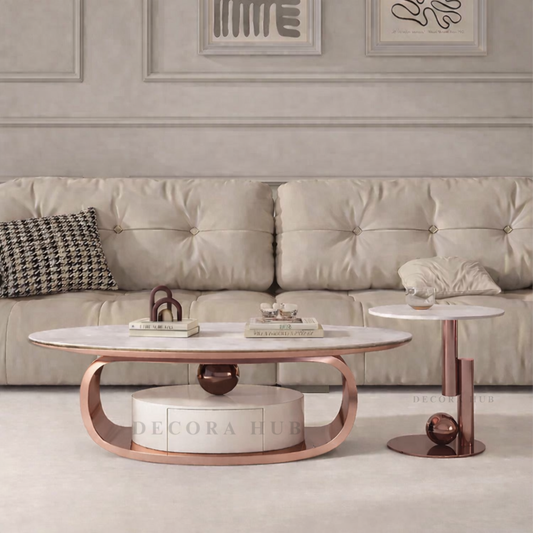Majestic Rose Gold Table Living Room