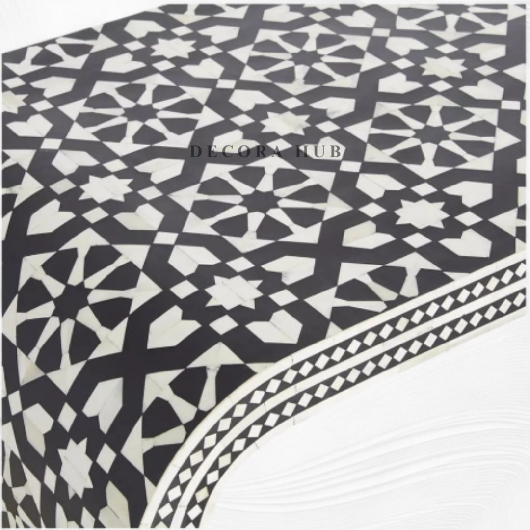 Moroccan Black Inlay & Golden Base