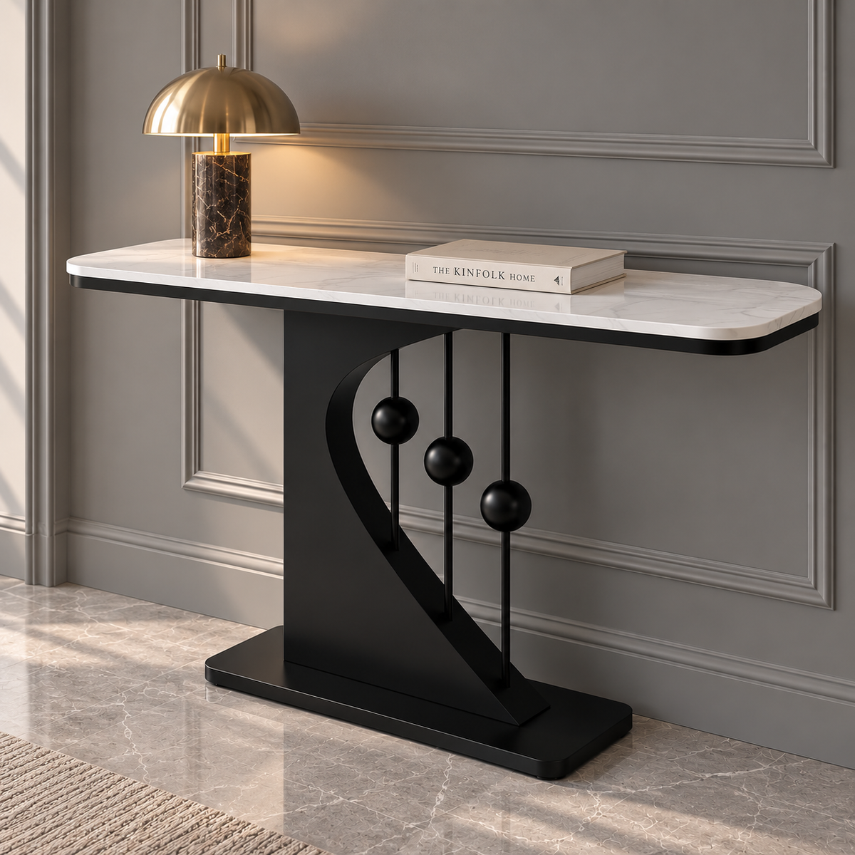 Obsidian Arc Console Table