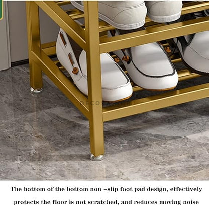 Aurulia Designer Shoe Rack with Cushioned Top