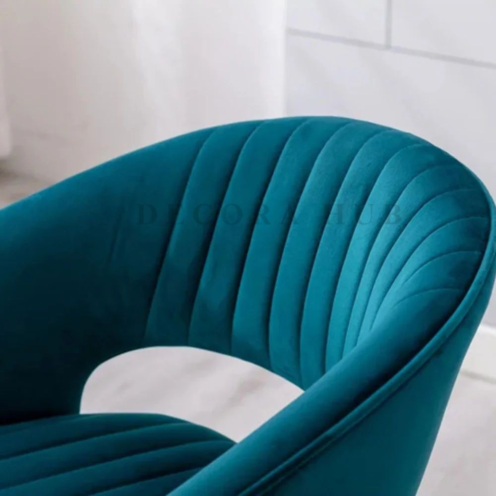 Luxury Velvet Teal Bar Stool