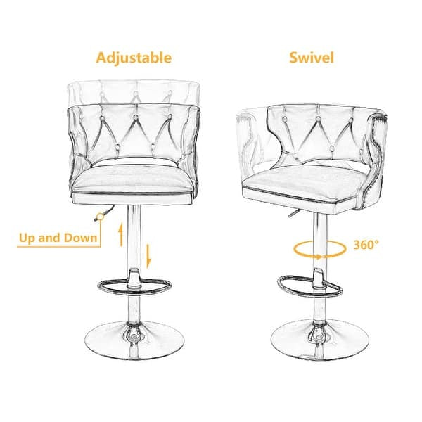 Luxury Velvet White Bar Stool – White Velvet Bar Stool by DecoraHub