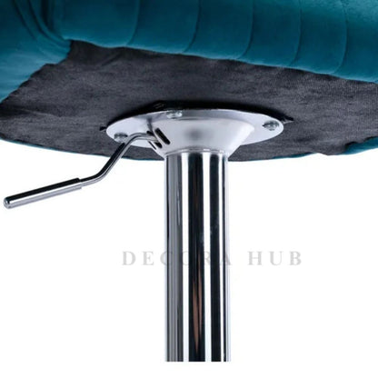 Luxury Velvet Teal Bar Stool – Teal Velvet Bar Stool by DecoraHub