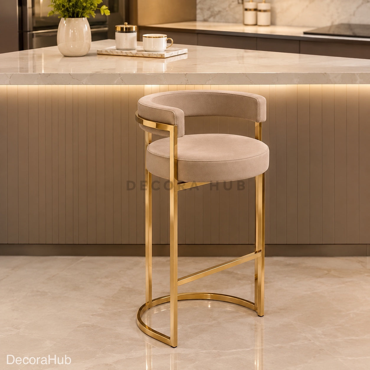 Noir Latte Arc Bar Stool