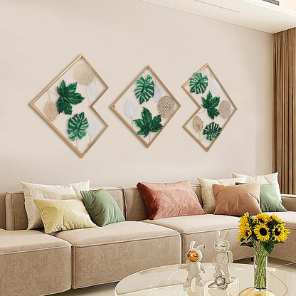 Green Leaf Wall Art Set Of 3
