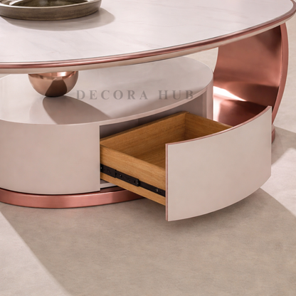 Majestic Rose Gold Table Living Room