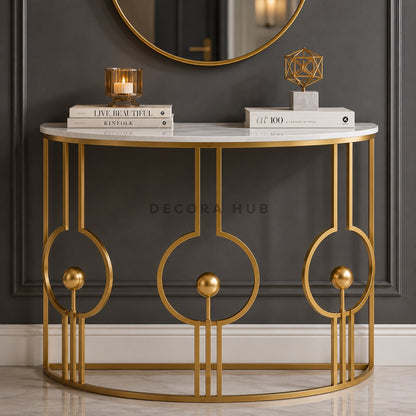 Alura Entryway Golden Base Console Table