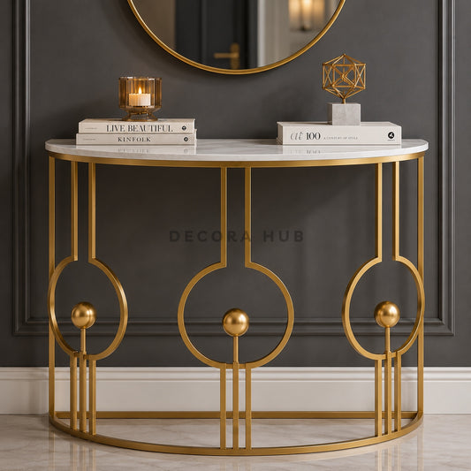 Alura Entryway Golden Base Console Table