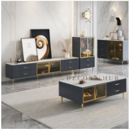 Modern TV Unit With Maple Storage – shelf TV Unit by DecoraHub
