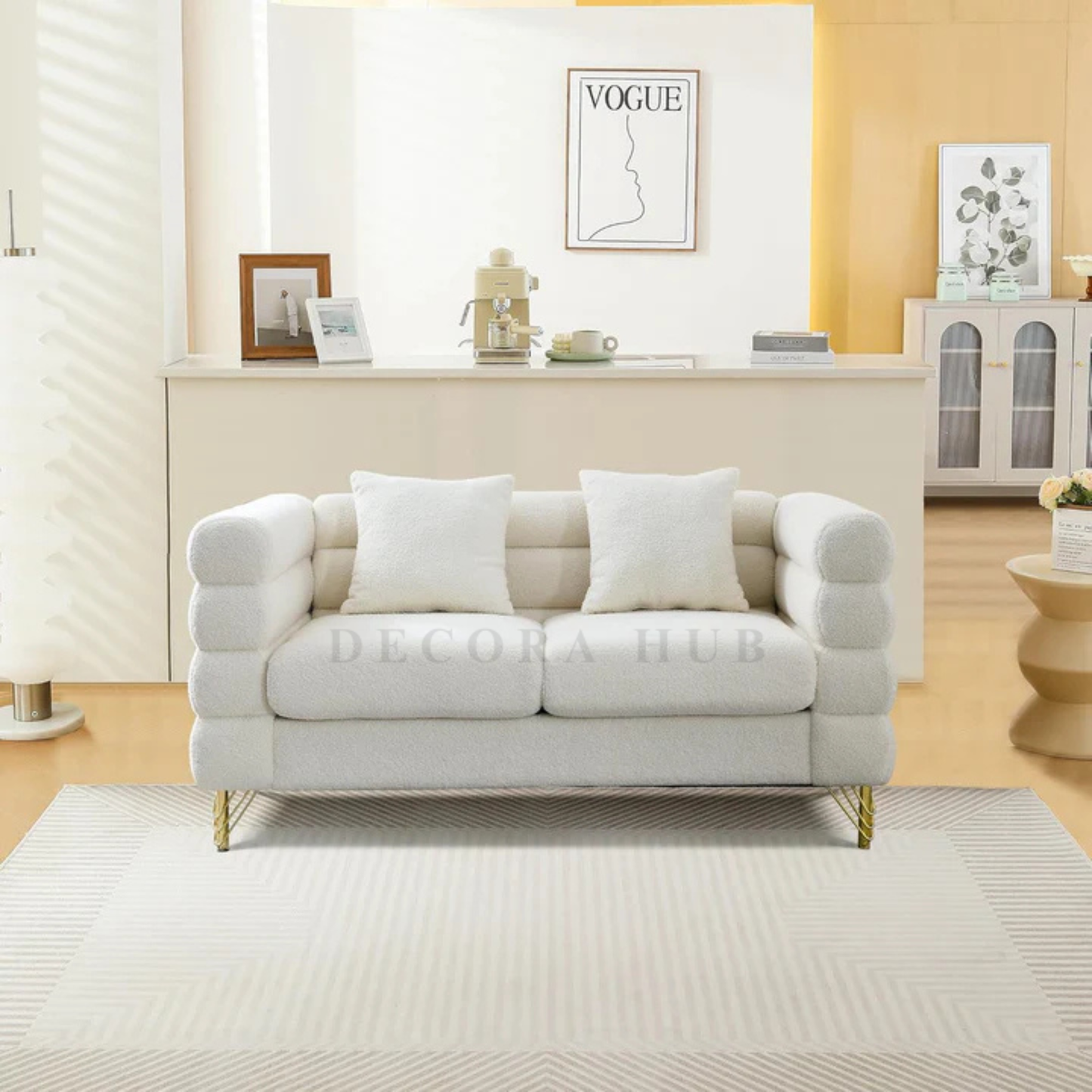 The Viceroy White Velvet Tuxedo Sofa