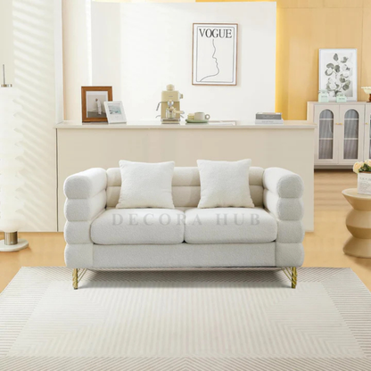 The Viceroy White Velvet Tuxedo Sofa