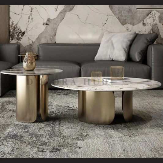 The Nero 30-Inch Luxury Coffee Table In Golden Colour
