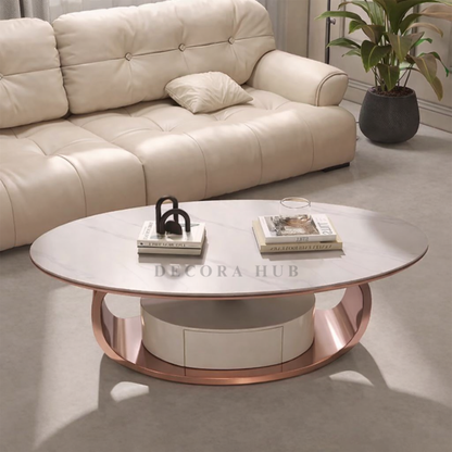 Majestic Rose Gold Table Living Room