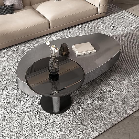 Luxury Oval Nesting Center Table Set