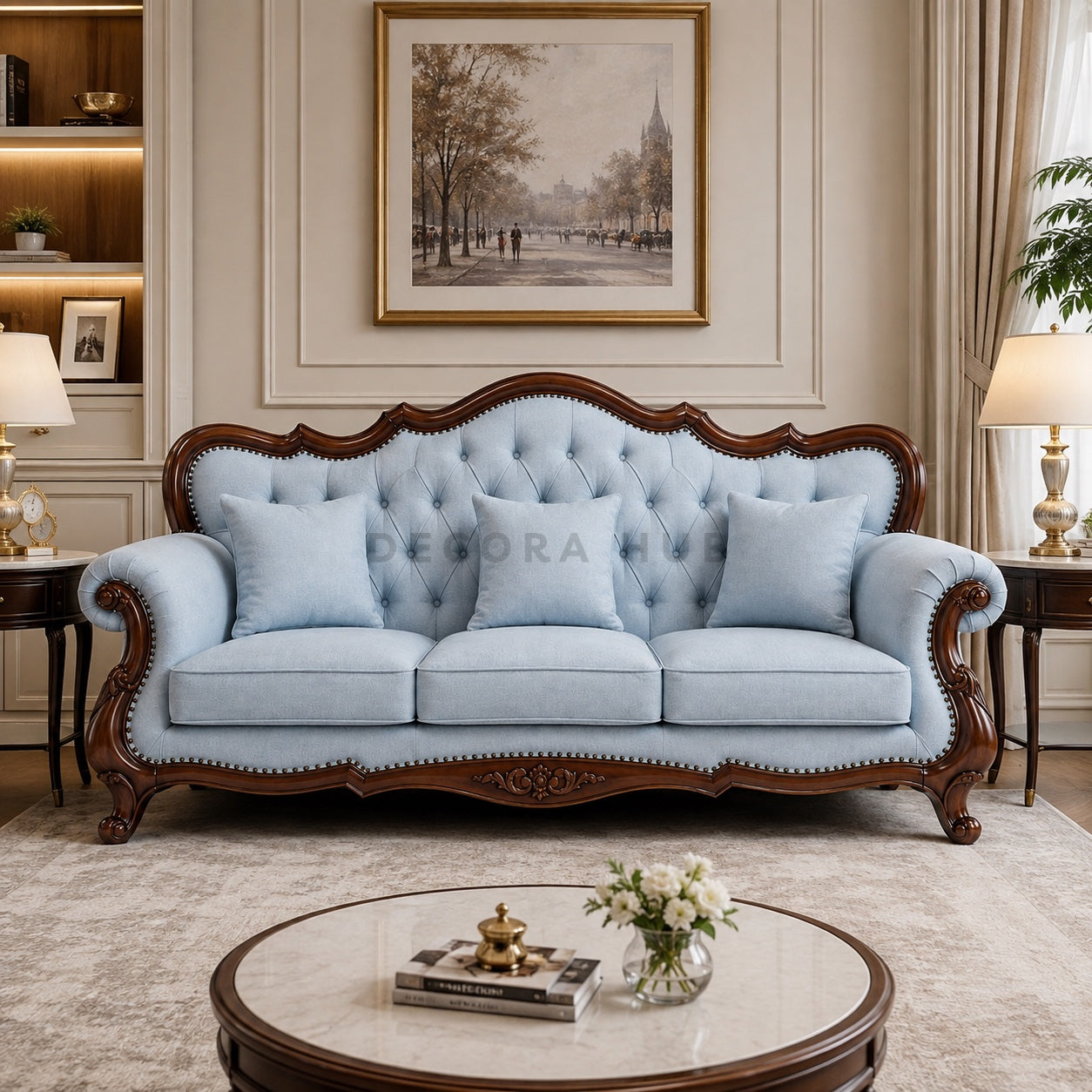 Grand Classic Teak 3 Seater Sofa