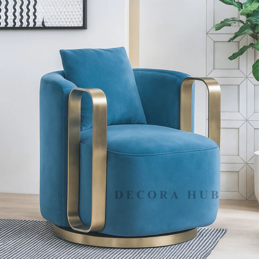 Blue Luxurious Revolving Chair